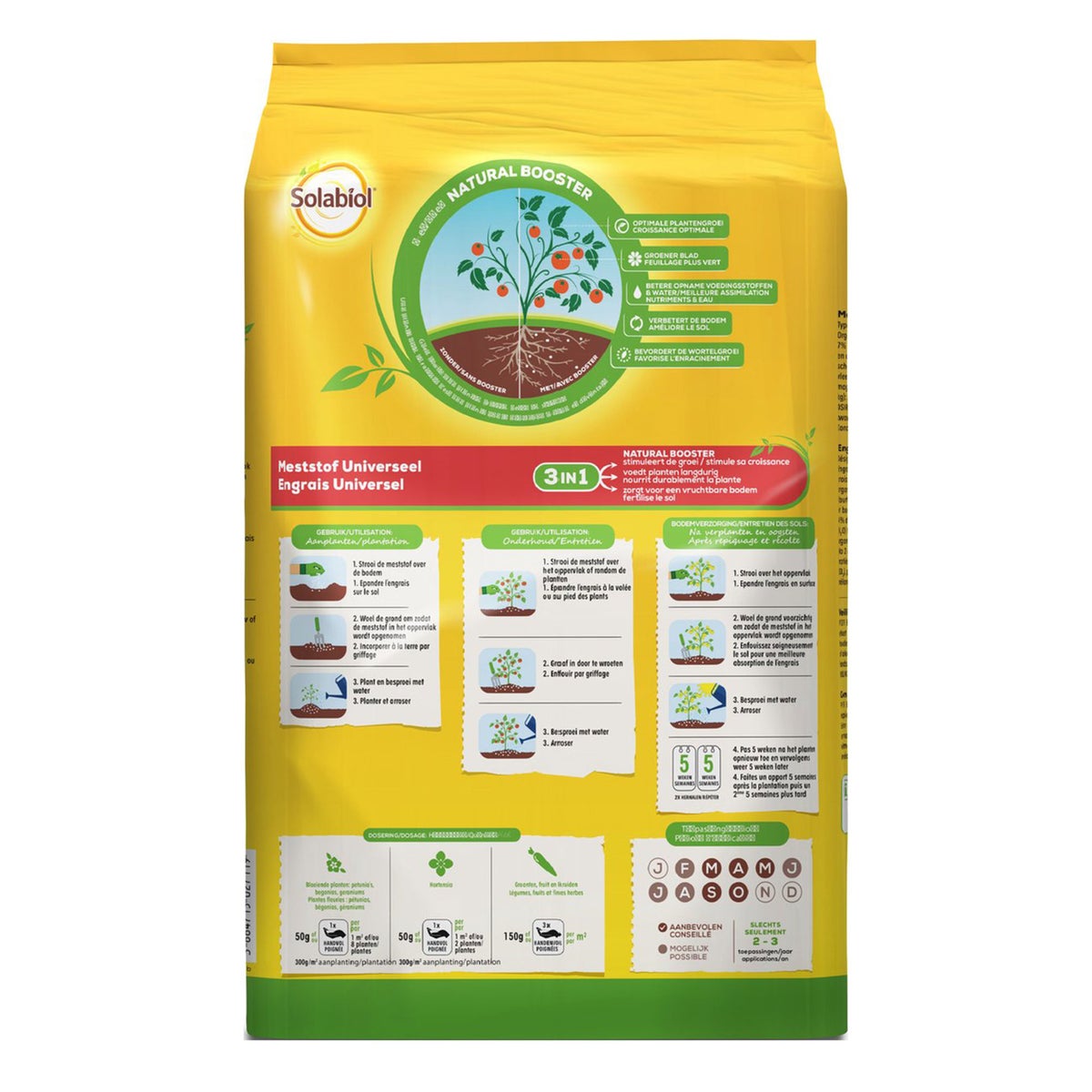 Meststof Gazon 5kg Solabiol Meststof Gazon 5kg Solabiol