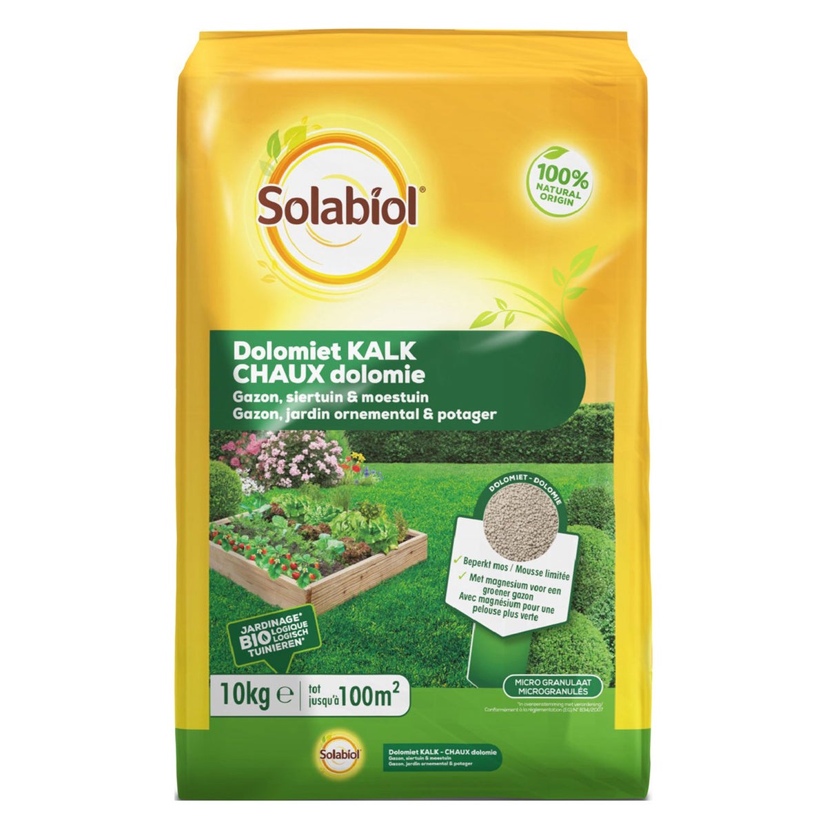Dolomiet Kalk 10kg Solabiol Dolomiet Kalk 10kg Solabiol