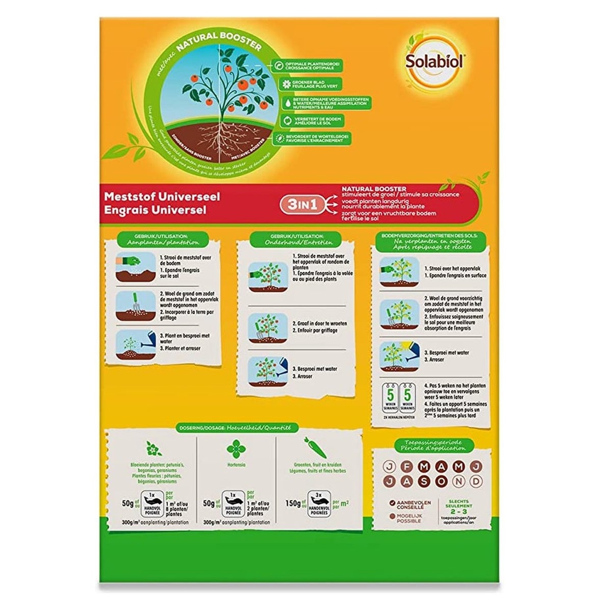 Meststof universeel 1500 g Solabiol Meststof universeel 1500 g Solabiol