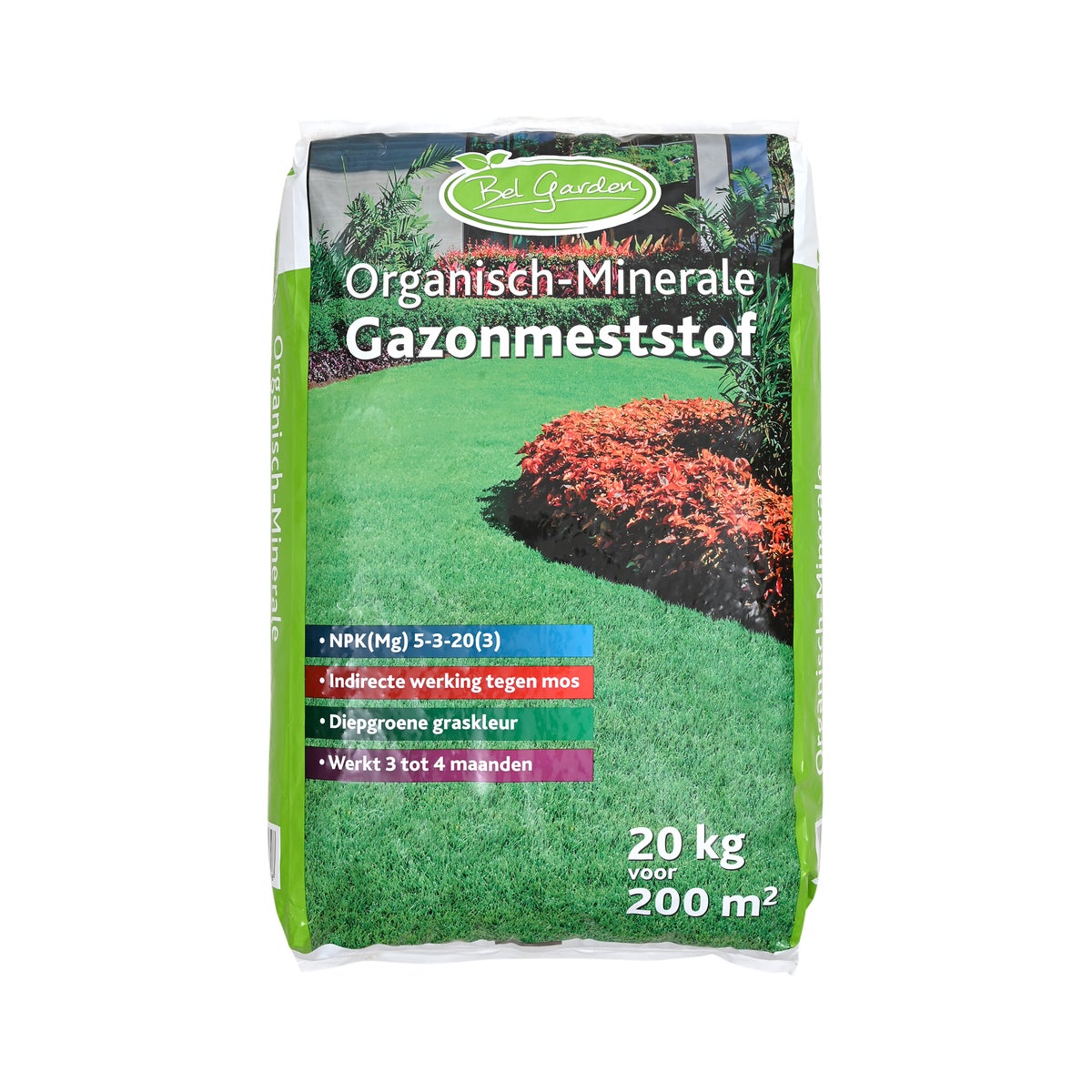 Gazonmest organisch+anti mos 20kg Bel Garden Gazonmest organisch+anti mos 20kg Bel Garden