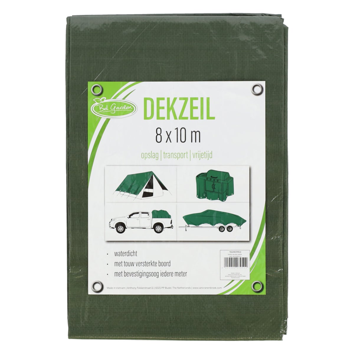 Dekzeil 8x10 m groen Dekzeil 8x10 m groen