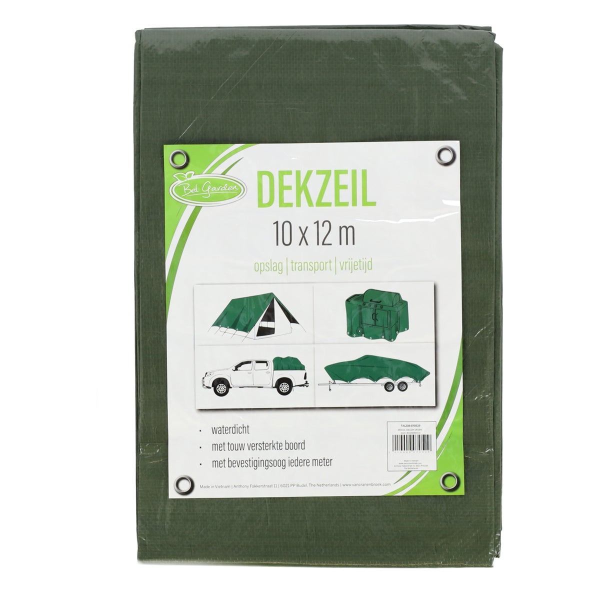 Dekzeil 10 x 12 m groen Dekzeil 10 x 12 m groen