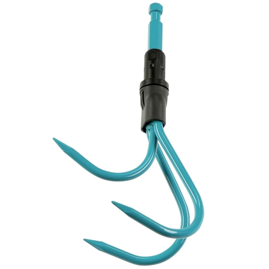 Gardena CS gazonhark met krabber, gereedschapshouder en steel Gardena CS gazonhark met krabber, gereedschapshouder en steel