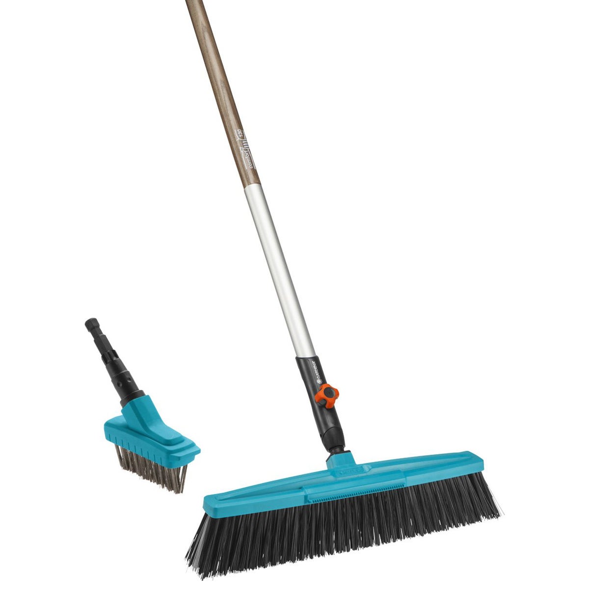 Bezem en voegenborstel met steel Gardena Bezem en voegenborstel met steel Gardena