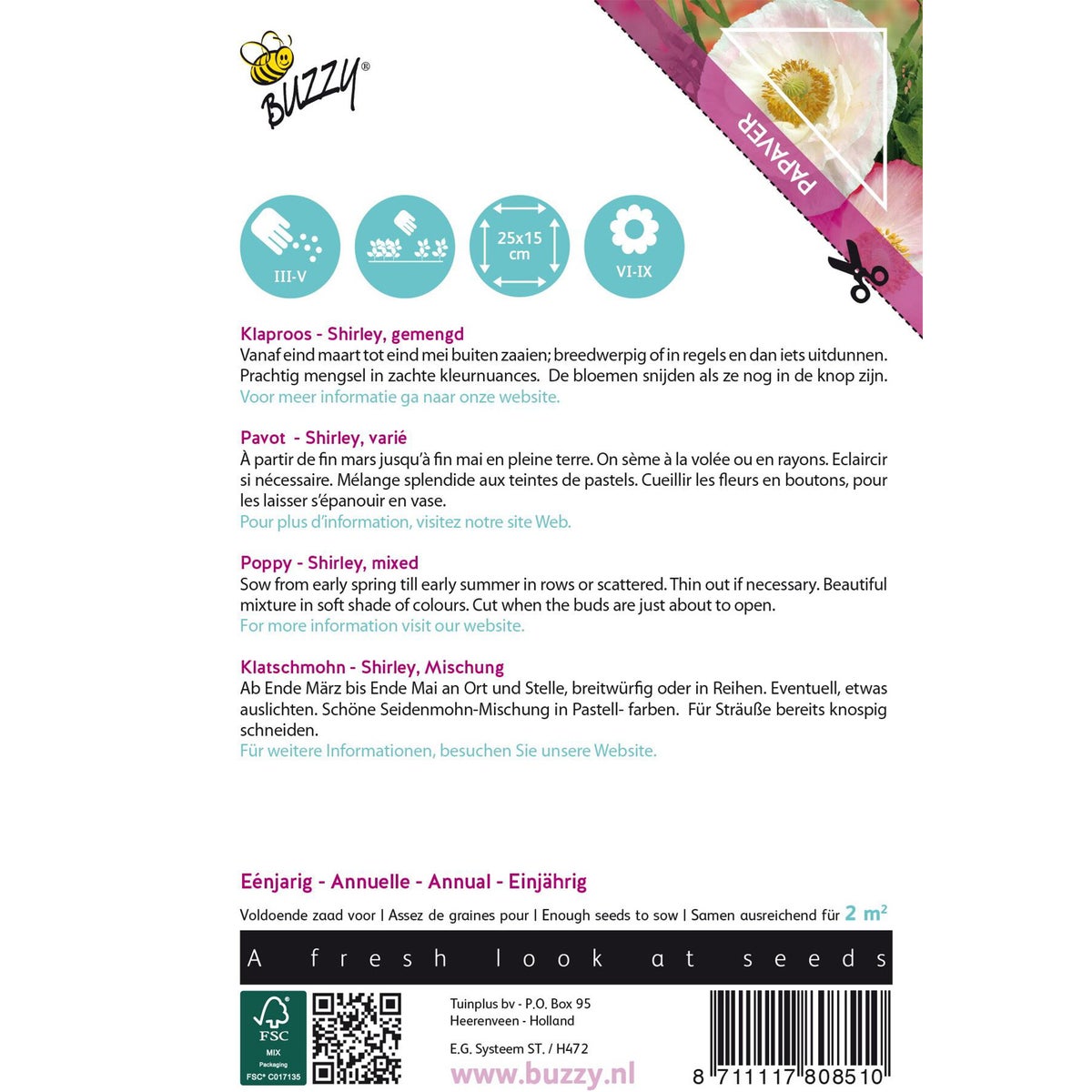 Klaproos Shirley mix Klaproos Shirley mix