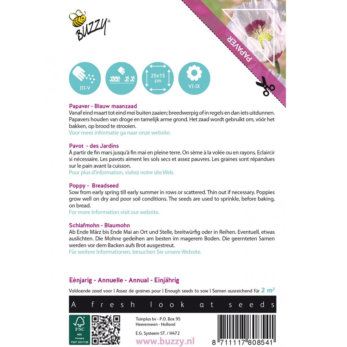 Papaver Blauwmaanzaad Papaver Blauwmaanzaad