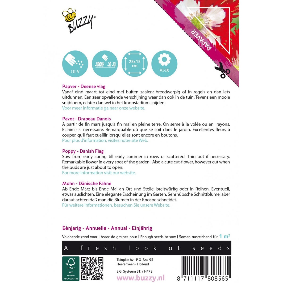 Papaver Deense vlag Papaver Deense vlag