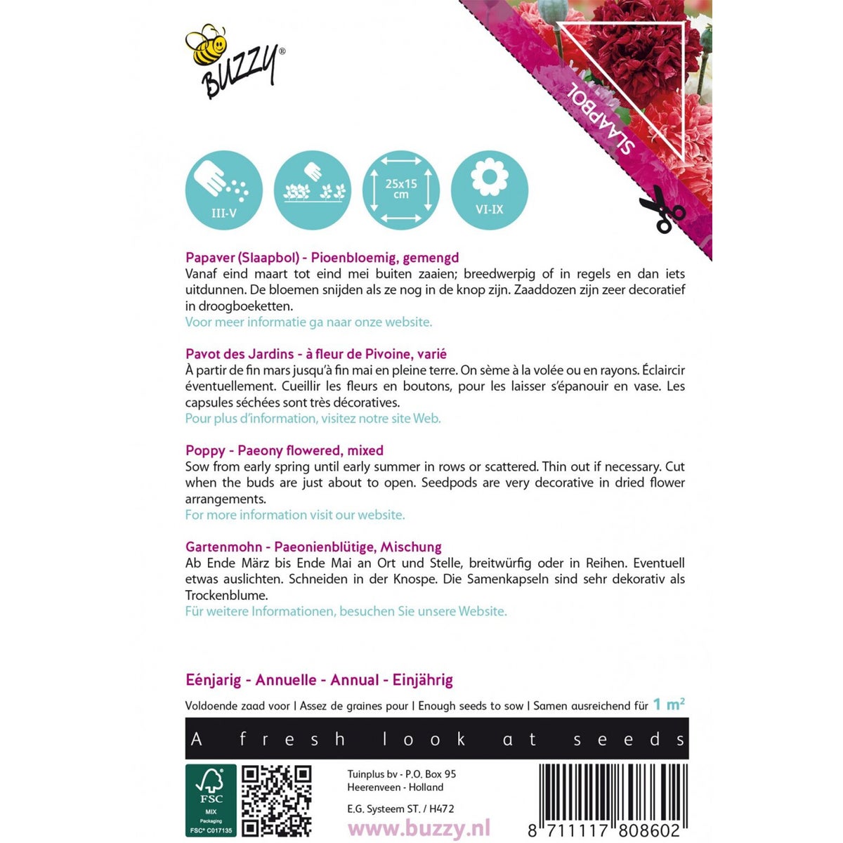 Papaver Pioenbloemig Papaver Pioenbloemig