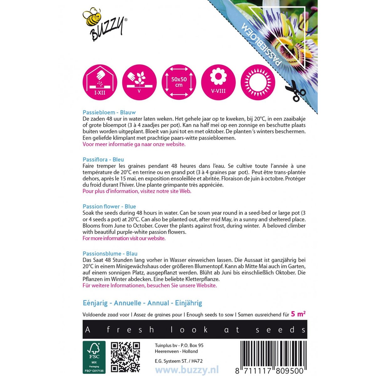 Passiebloem blauw Passiebloem blauw