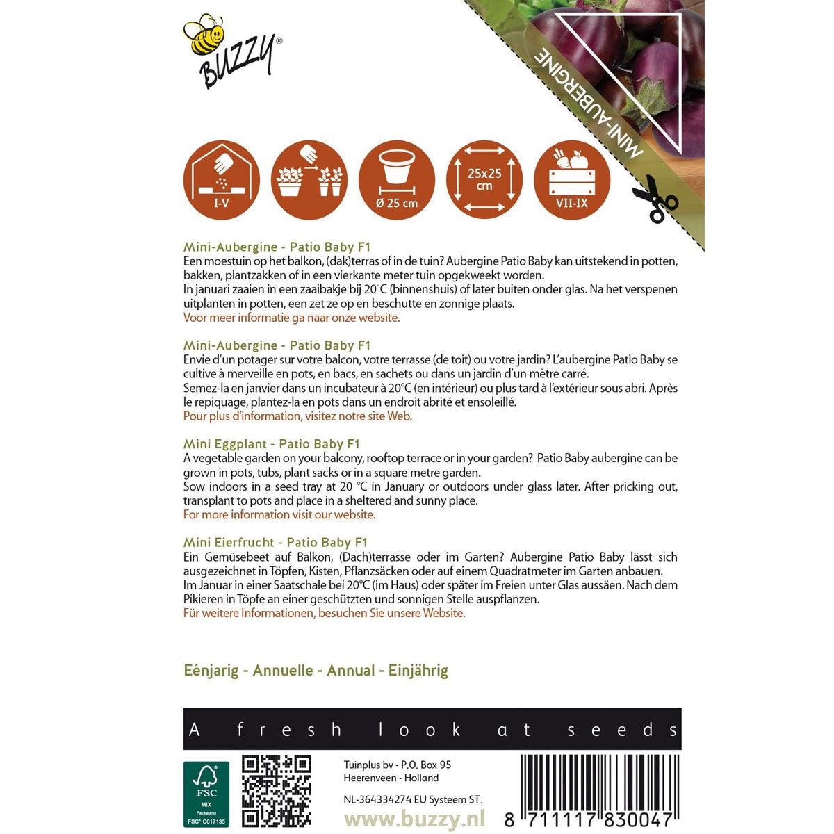 Aubergine Patio baby F1 Aubergine Patio baby F1