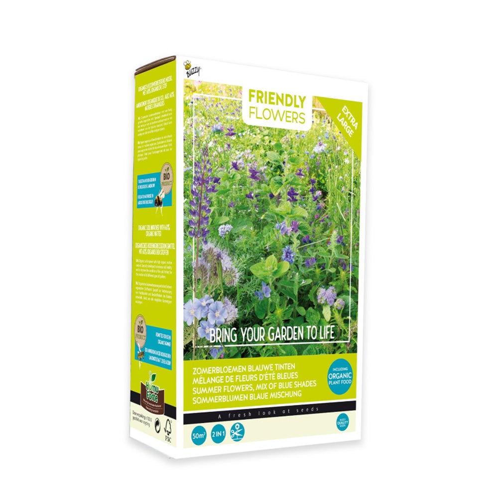 XL Blauwe zomerbloemenzaad 50m2 XL Blauwe zomerbloemenzaad 50m2