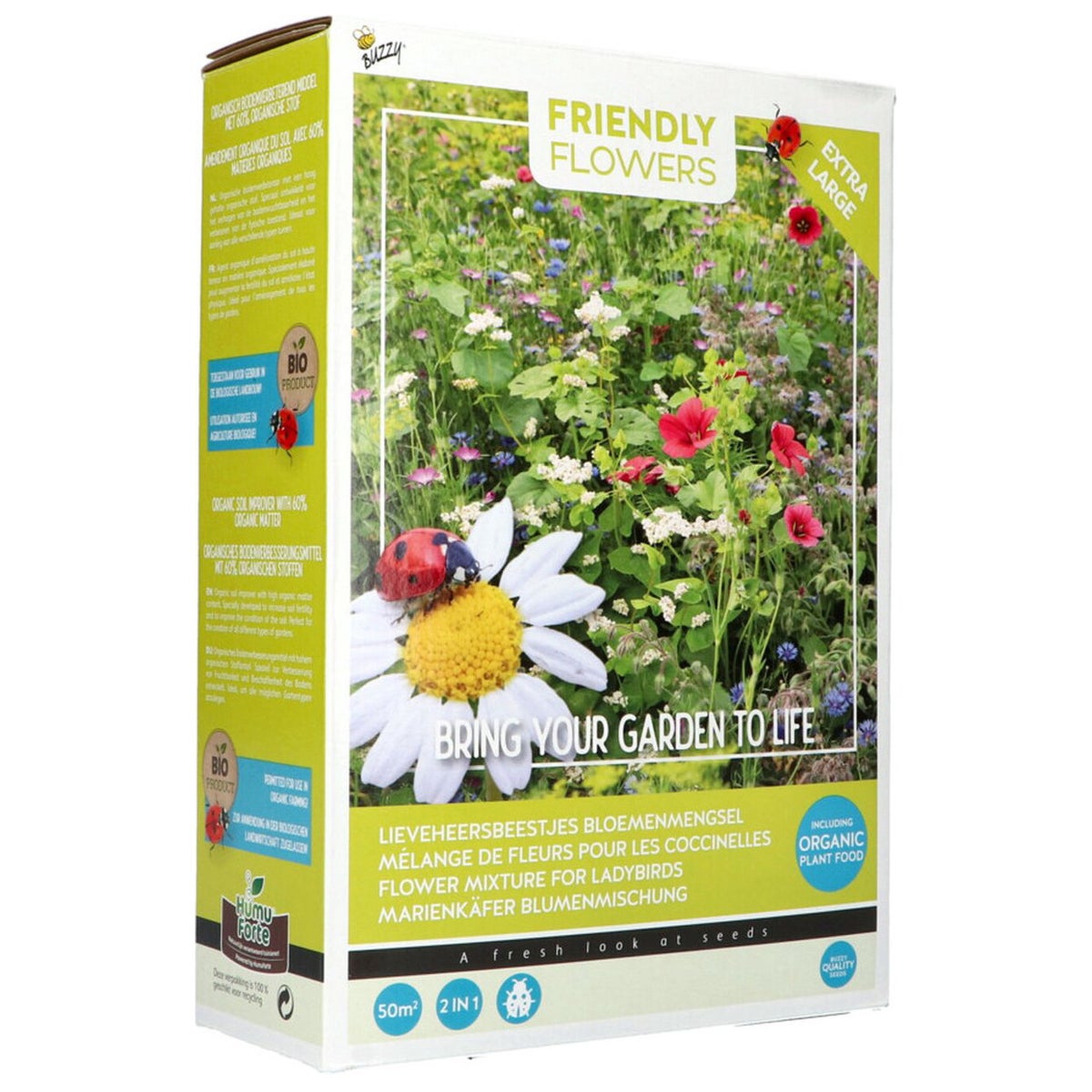 XL Lieveheersbeestjes bloemenmengsel 50m2 XL Lieveheersbeestjes bloemenmengsel 50m2