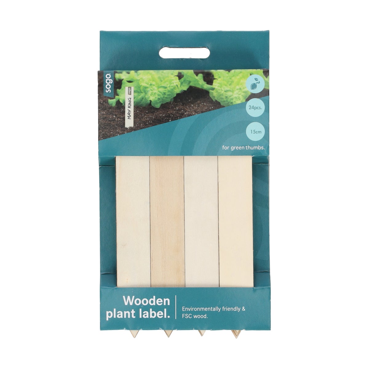 Steeketiket hout 15 cm 24 stuks SOGO Steeketiket hout 15 cm 24 stuks SOGO