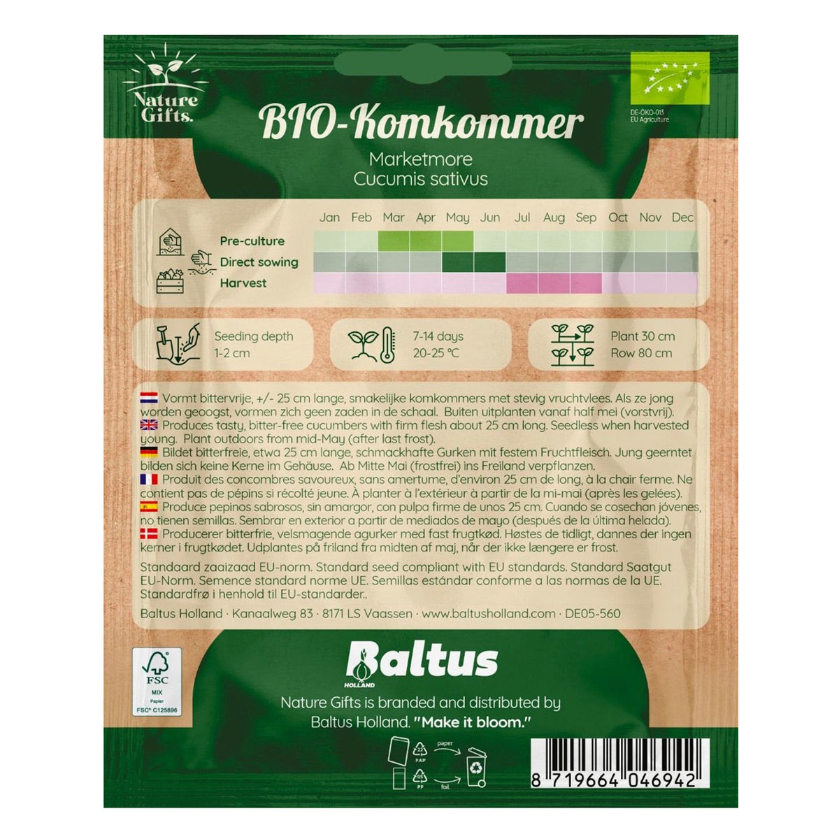 Komkommer Marketmore BIO Komkommer Marketmore BIO