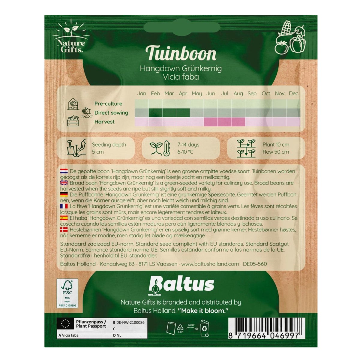 Tuinboon hangdown eenkernig Tuinboon hangdown eenkernig