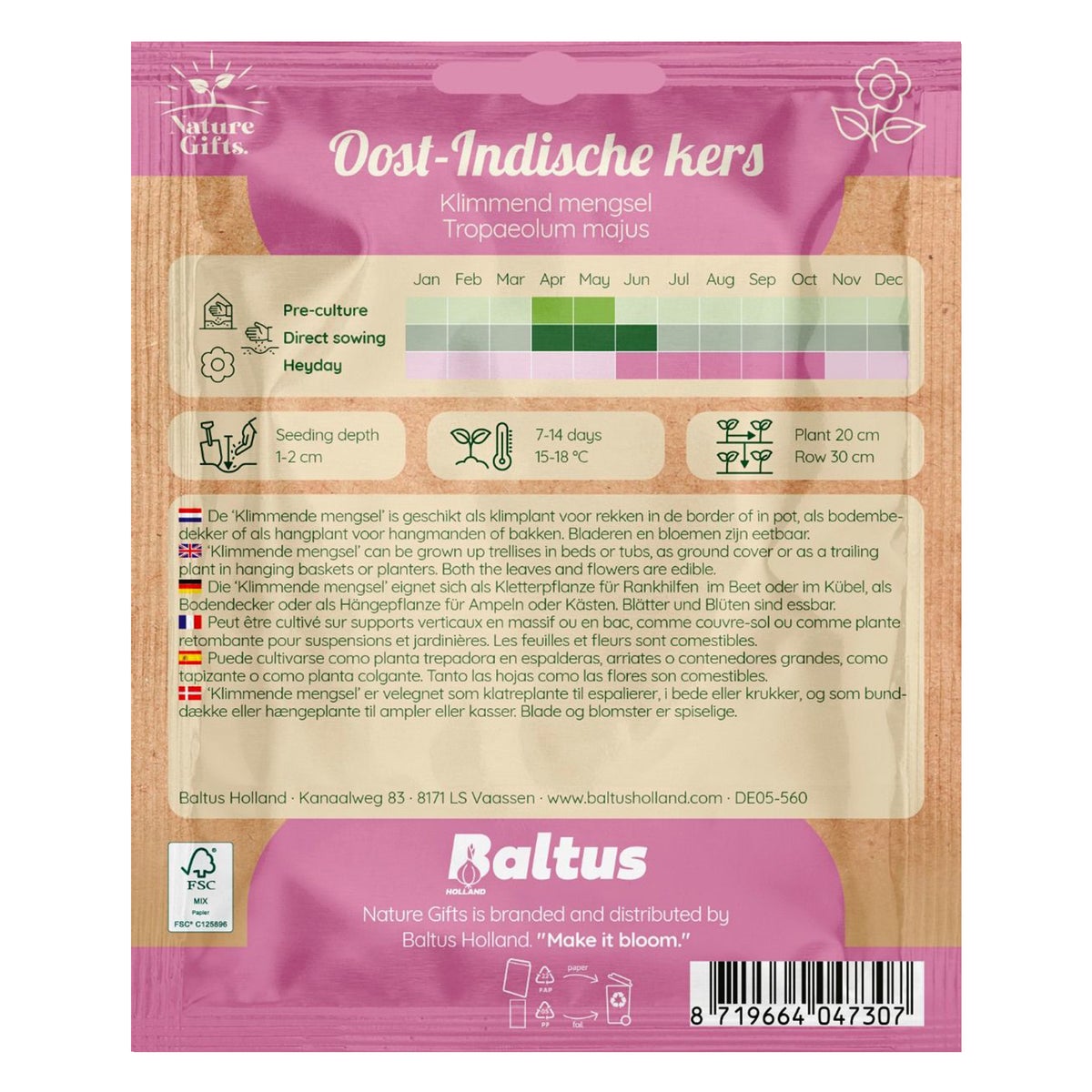 Oost Indische kers klimmend mix Oost Indische kers klimmend mix