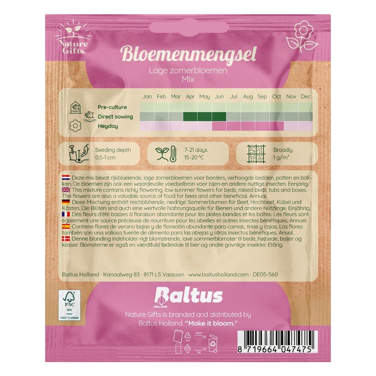 Bloemenmix lage zomerbloemen Bloemenmix lage zomerbloemen