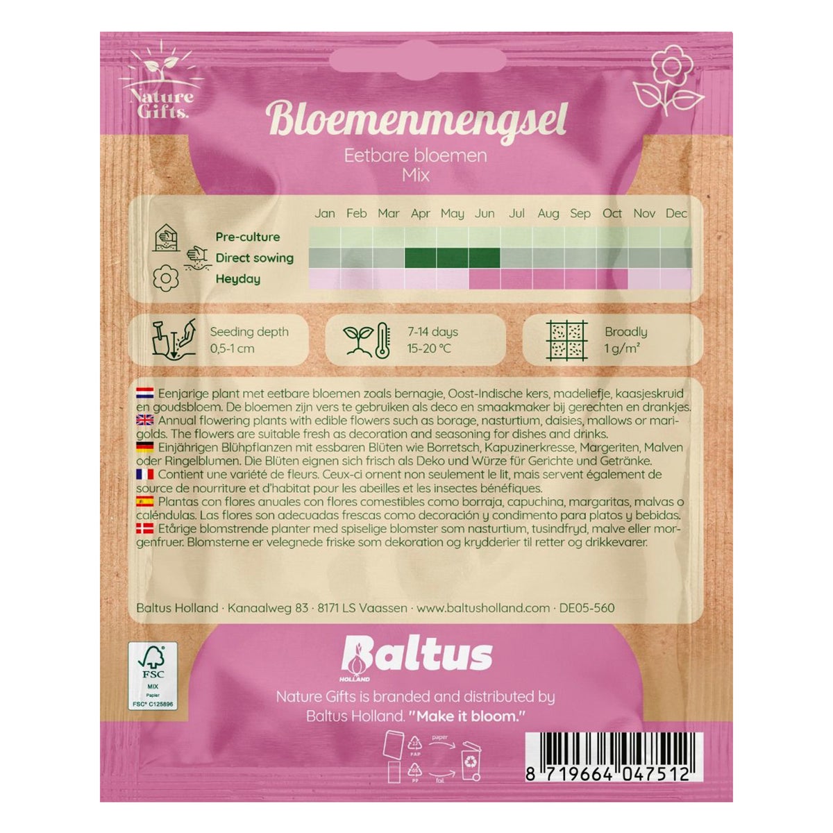 Bloemenmix eetbare bloemen Bloemenmix eetbare bloemen
