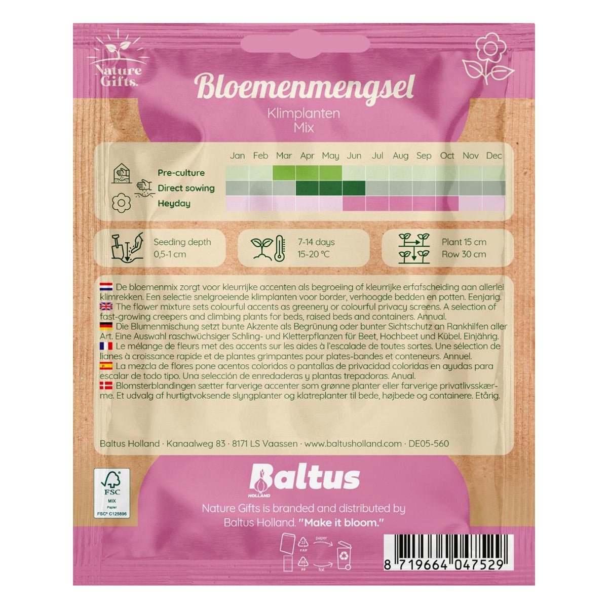 Bloemenmix klimplantenmengsel Bloemenmix klimplantenmengsel