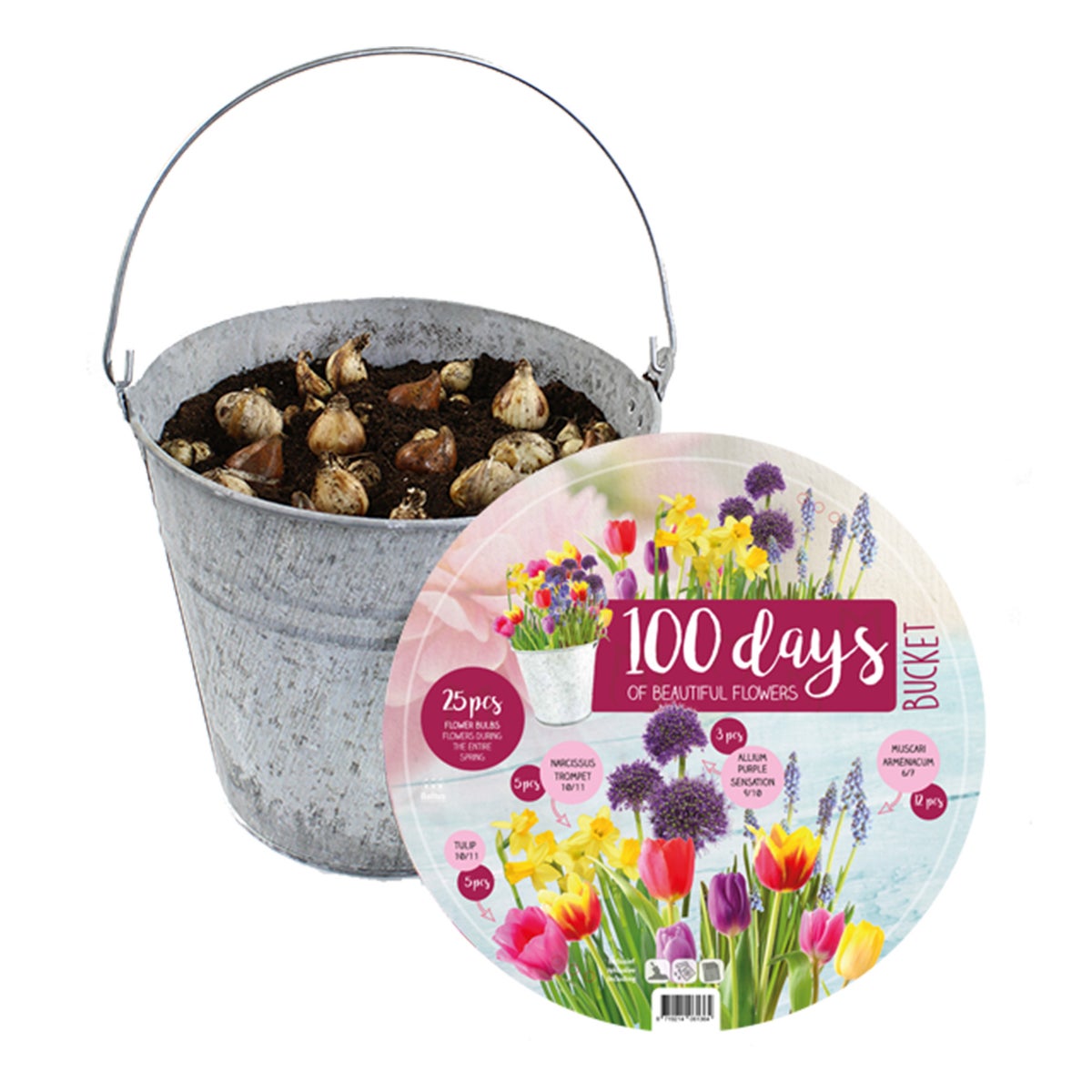 Emmer met bloembollenmix 25 stuks Emmer met bloembollenmix 25 stuks