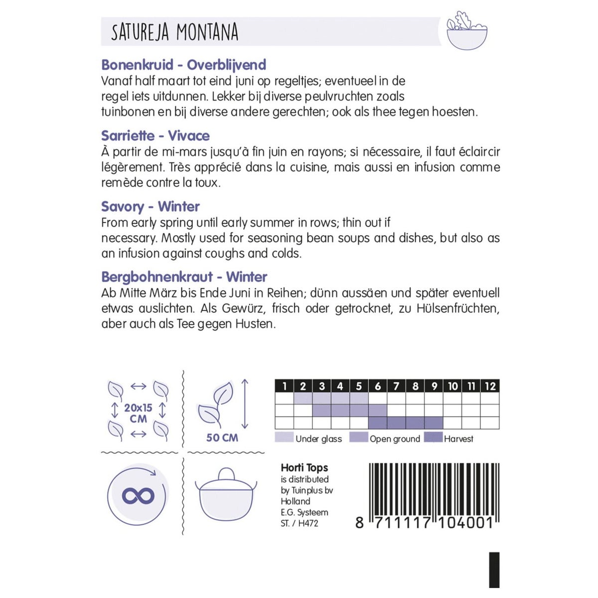 Bonenkruid zaad Bonenkruid zaad