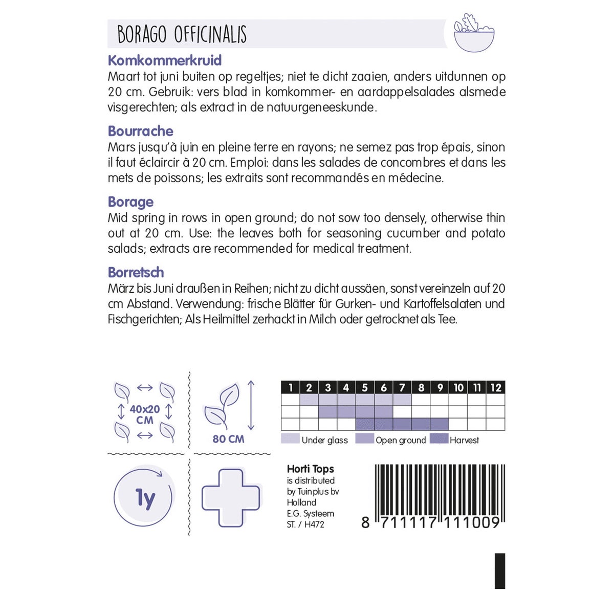 Komkommerkruid borage zaad Komkommerkruid borage zaad