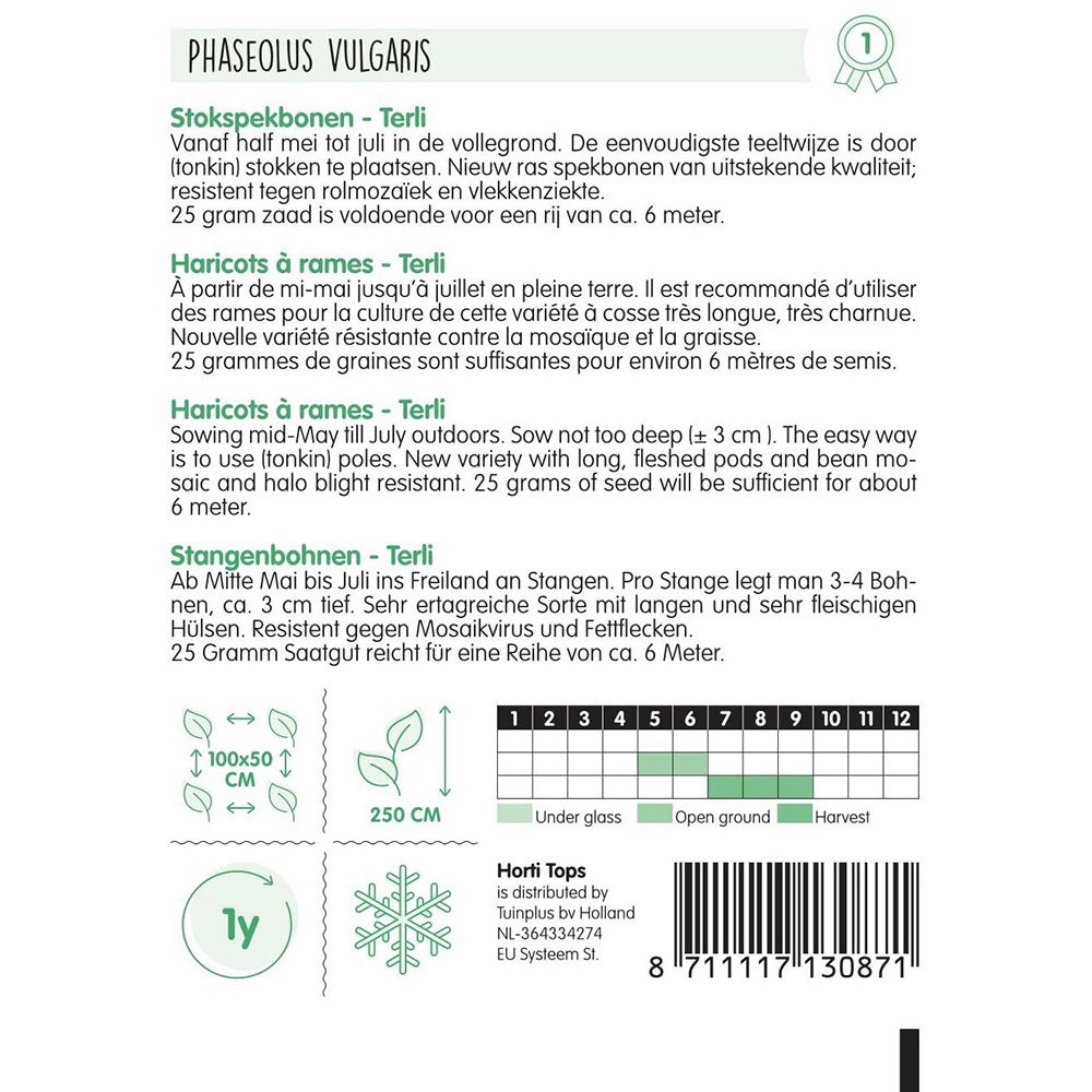 Stokspekbonen Terli zaad Stokspekbonen Terli zaad