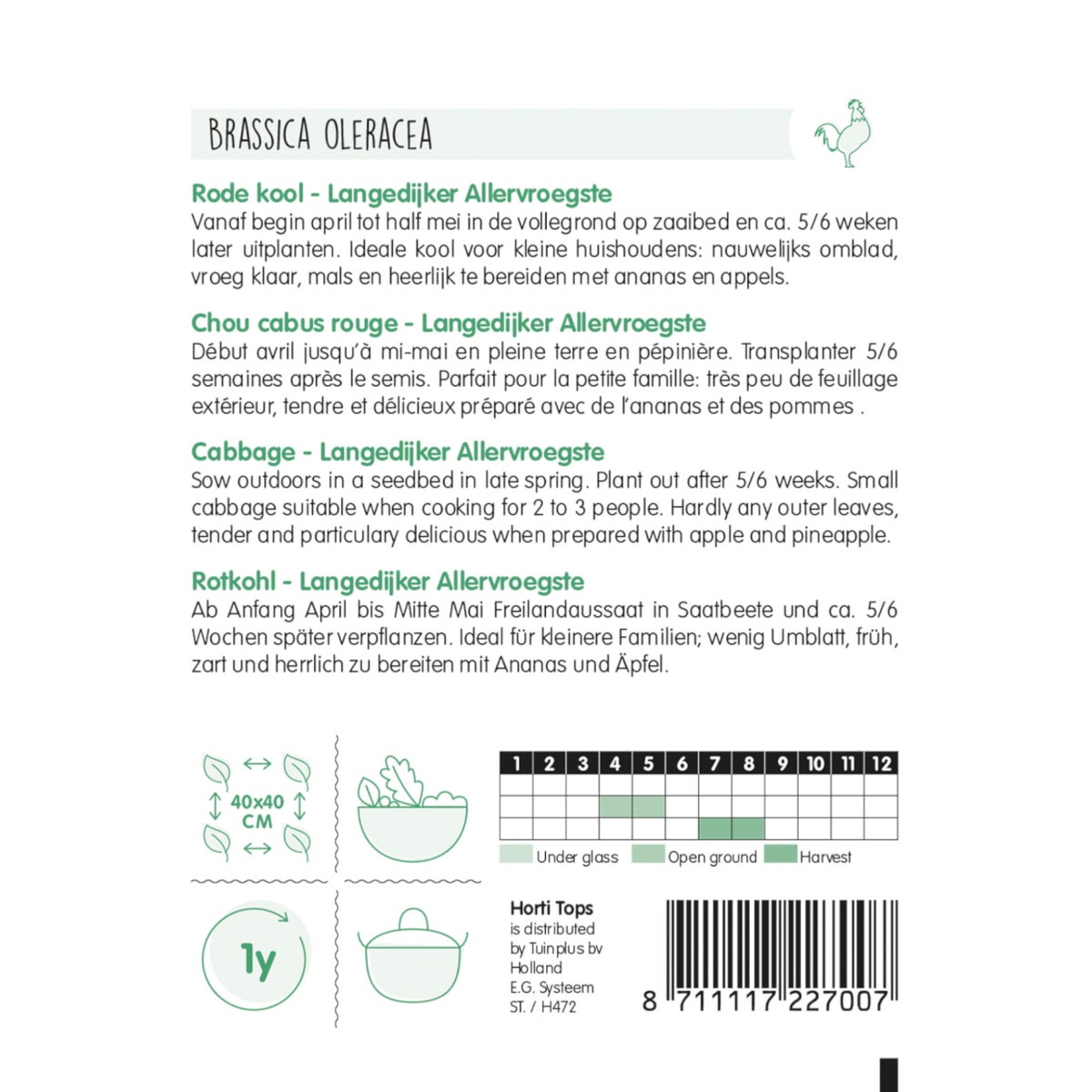 Rodekool Langedijker Allervroegste Rodekool Langedijker Allervroegste