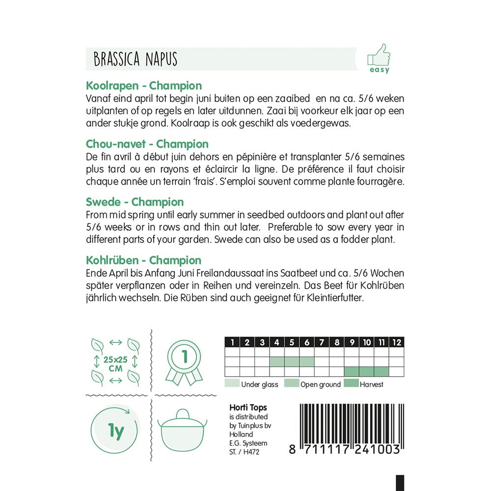 Koolrapen Champion zaad Koolrapen Champion zaad