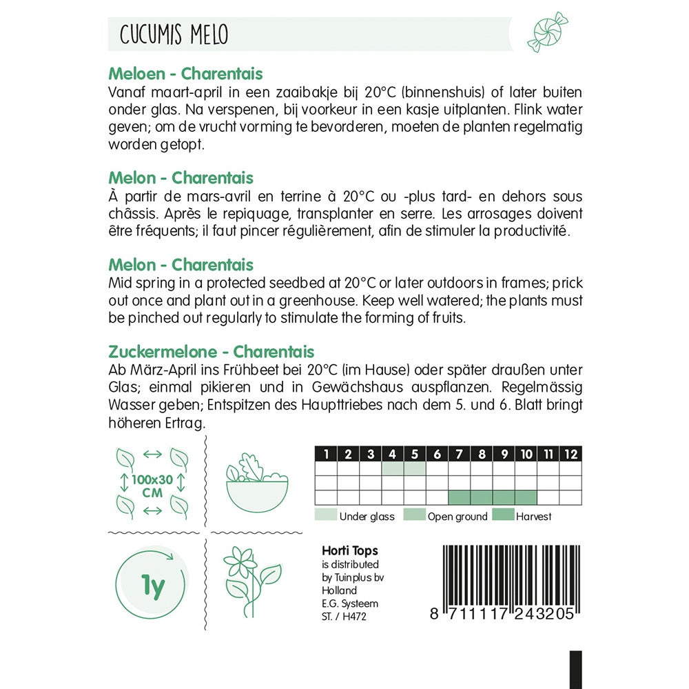 Meloenen Charentais zaad Meloenen Charentais zaad