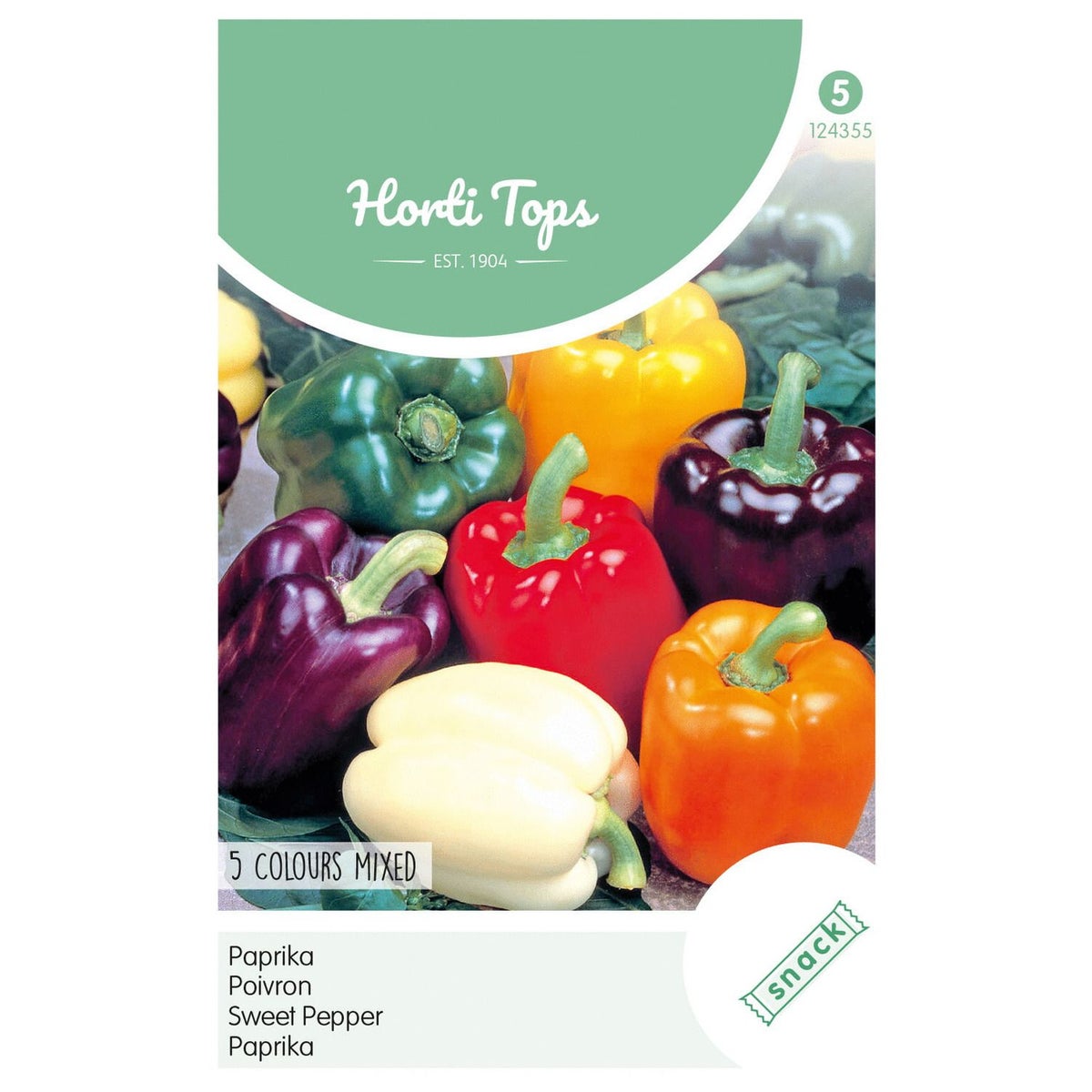 Paprika 5 kleuren zaad Paprika 5 kleuren zaad