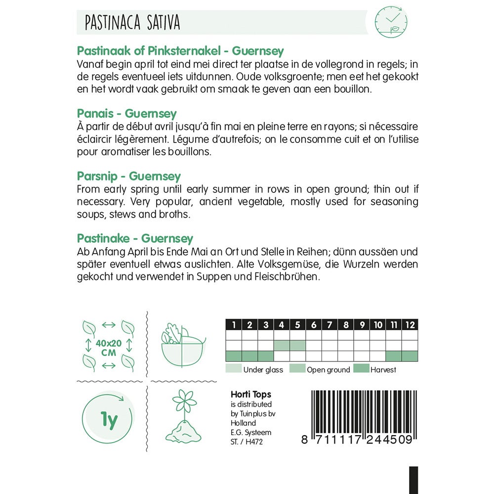 Pastinaak Guernsey / pinksternakel zaad Pastinaak Guernsey / pinksternakel zaad