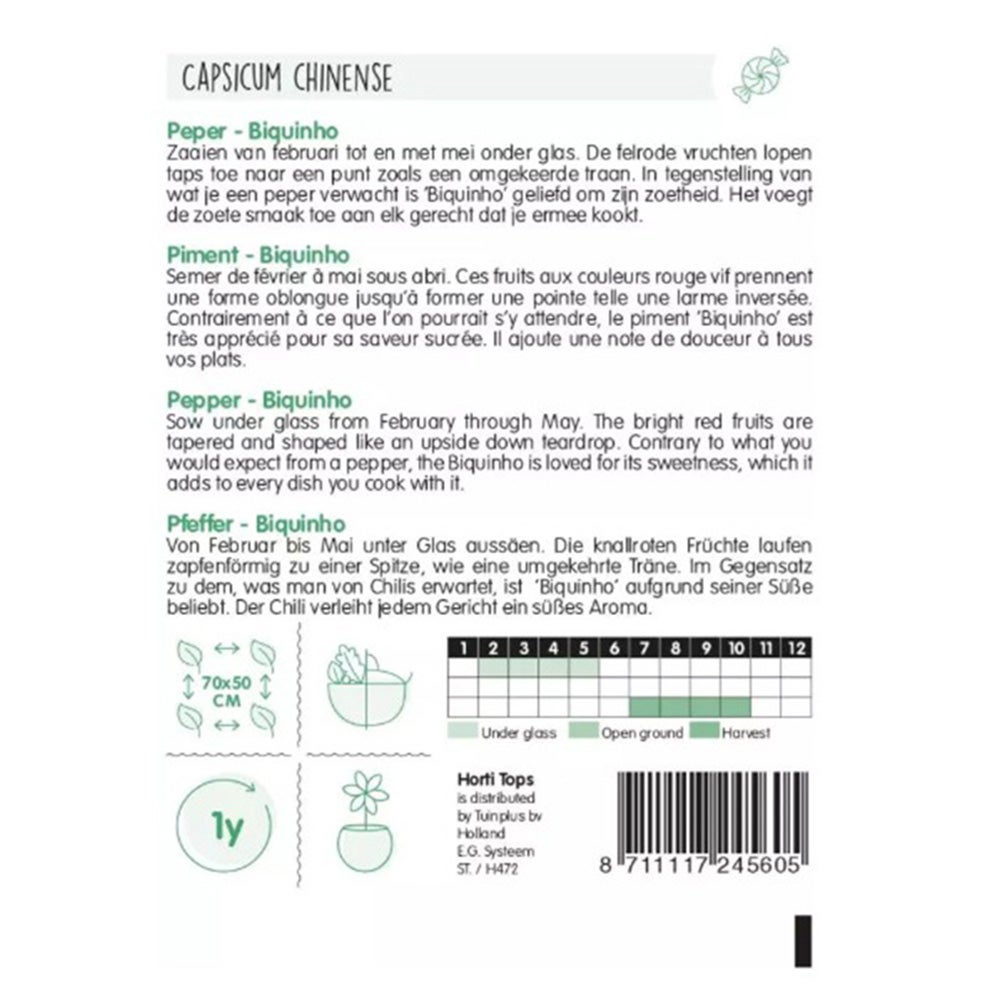 Peper Biquinho zaad Peper Biquinho zaad