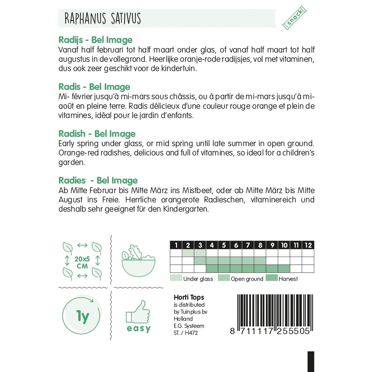 Radijs Bel Image zaad Radijs Bel Image zaad