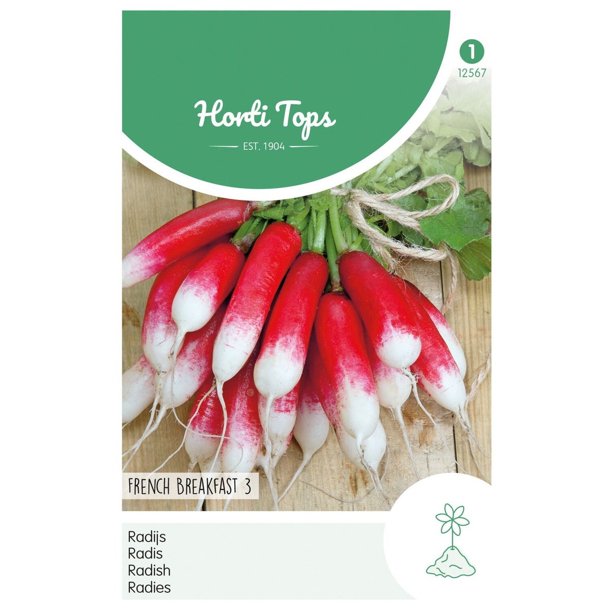 Radijs french breakfast 3 zaad Radijs french breakfast 3 zaad