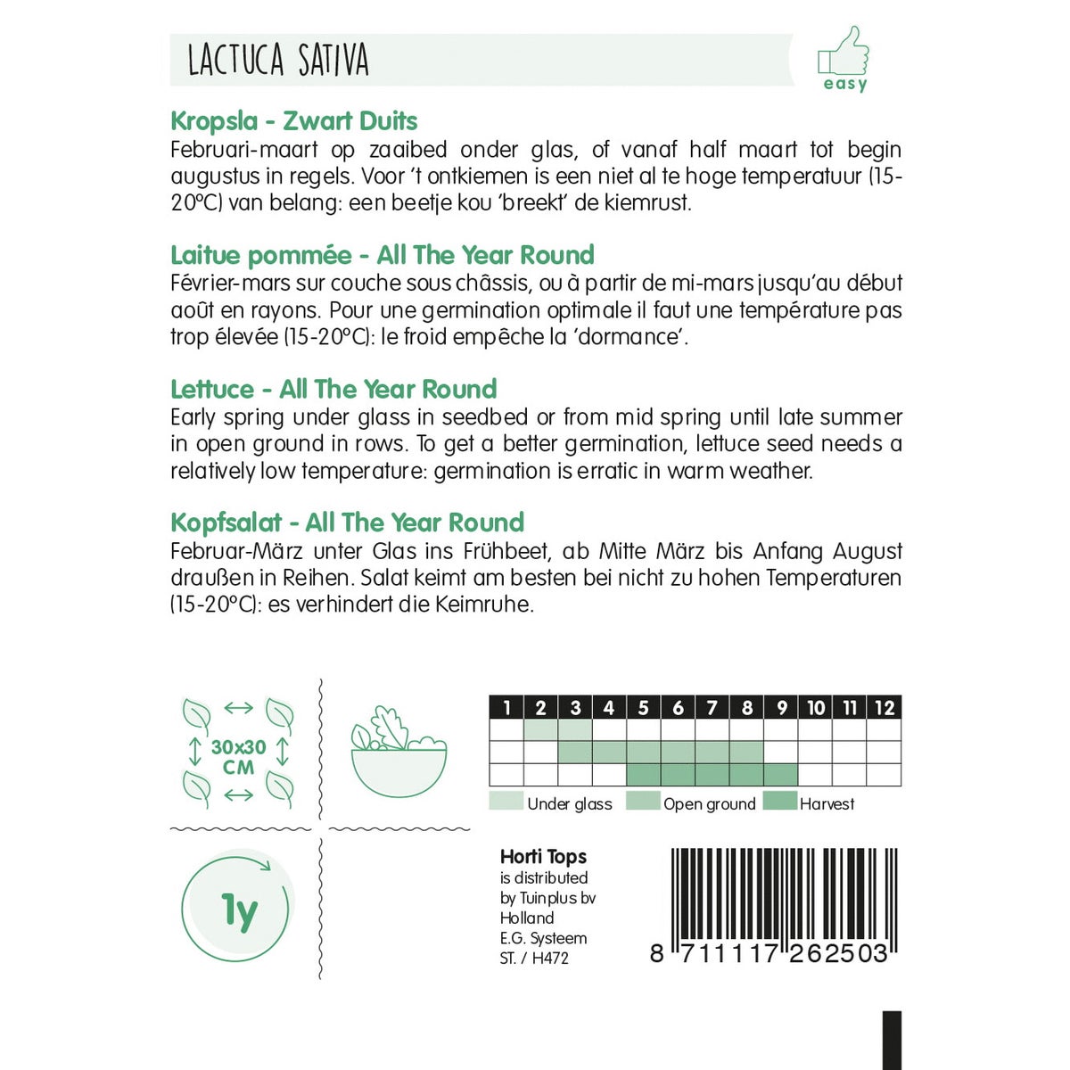 Kropsla Zwart Duits, zaad Kropsla Zwart Duits, zaad