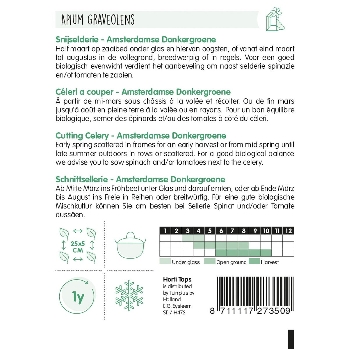 Snijselderij Amsterdamse donkergroene Snijselderij Amsterdamse donkergroene