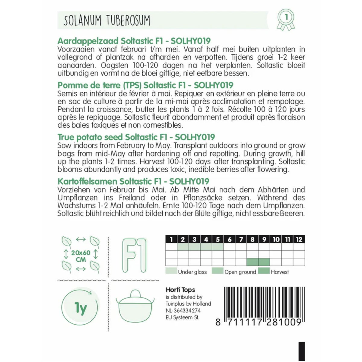 Aardappelzaad Soltastic SOLHY012 Aardappelzaad Soltastic SOLHY012