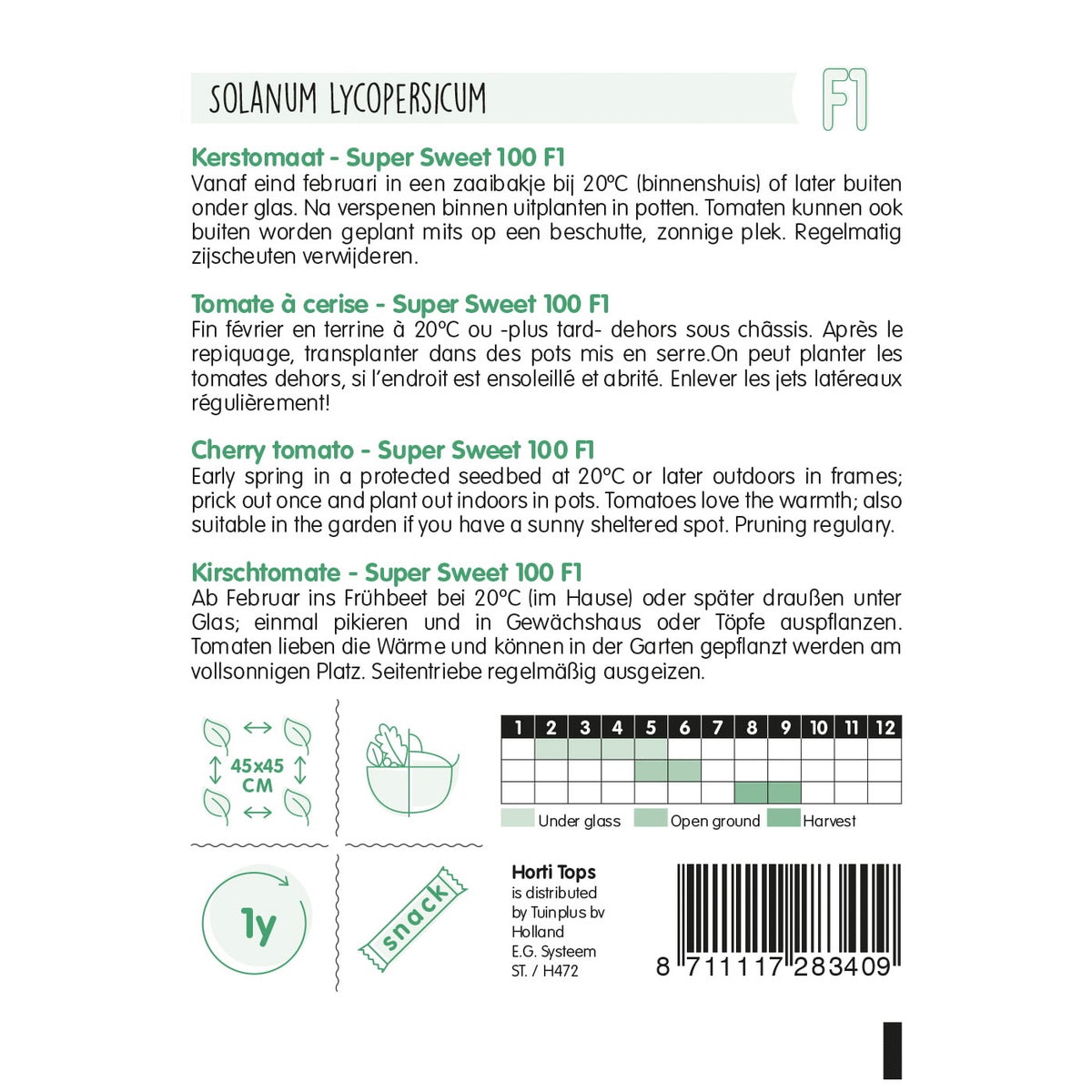 Kerstomaat supersweet 100 F1 Kerstomaat supersweet 100 F1