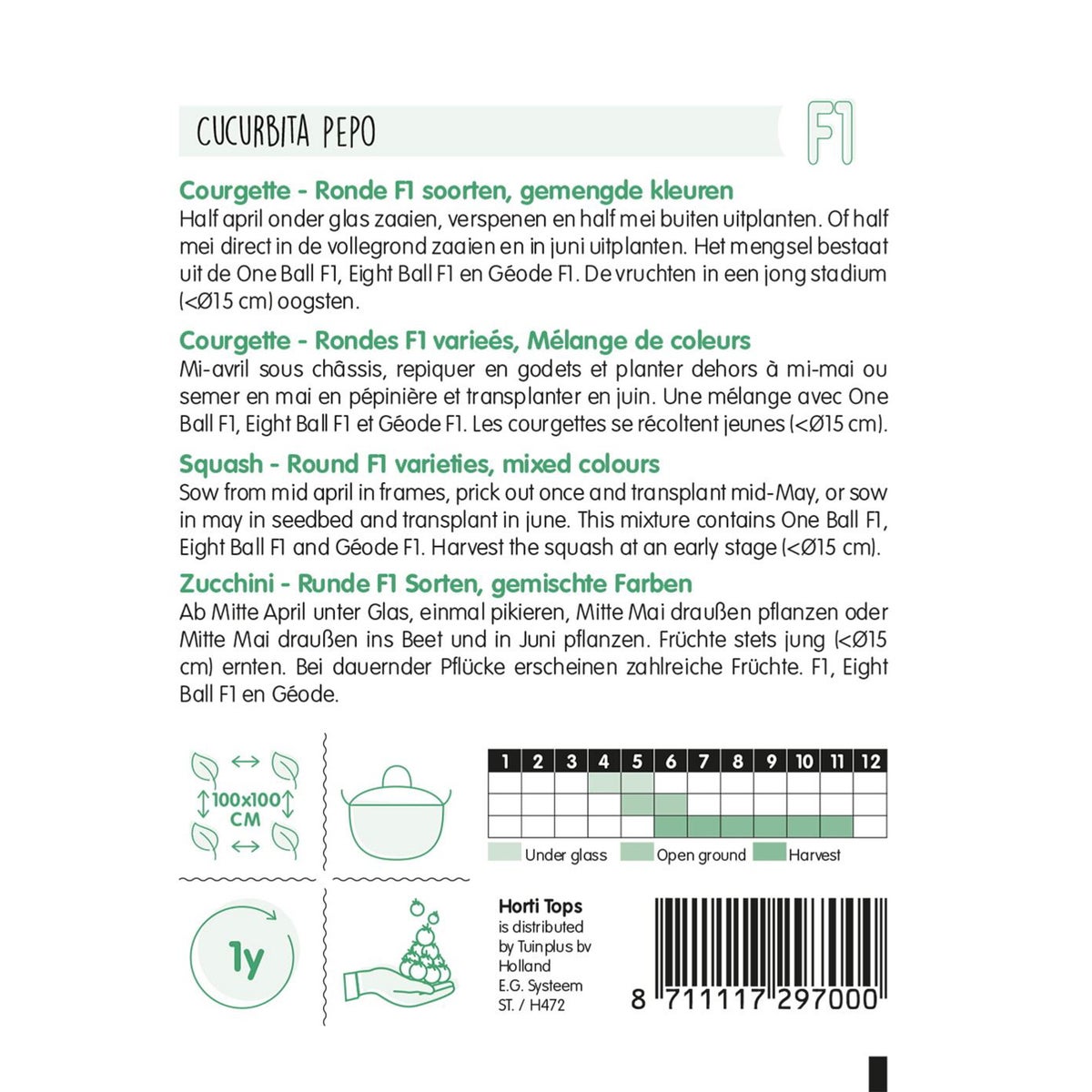 Courgette ronde soorten mix Courgette ronde soorten mix