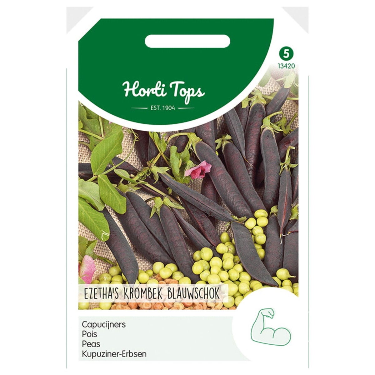 Capucijners Ezetha Krombek blauwschok 100g Capucijners Ezetha Krombek blauwschok 100g