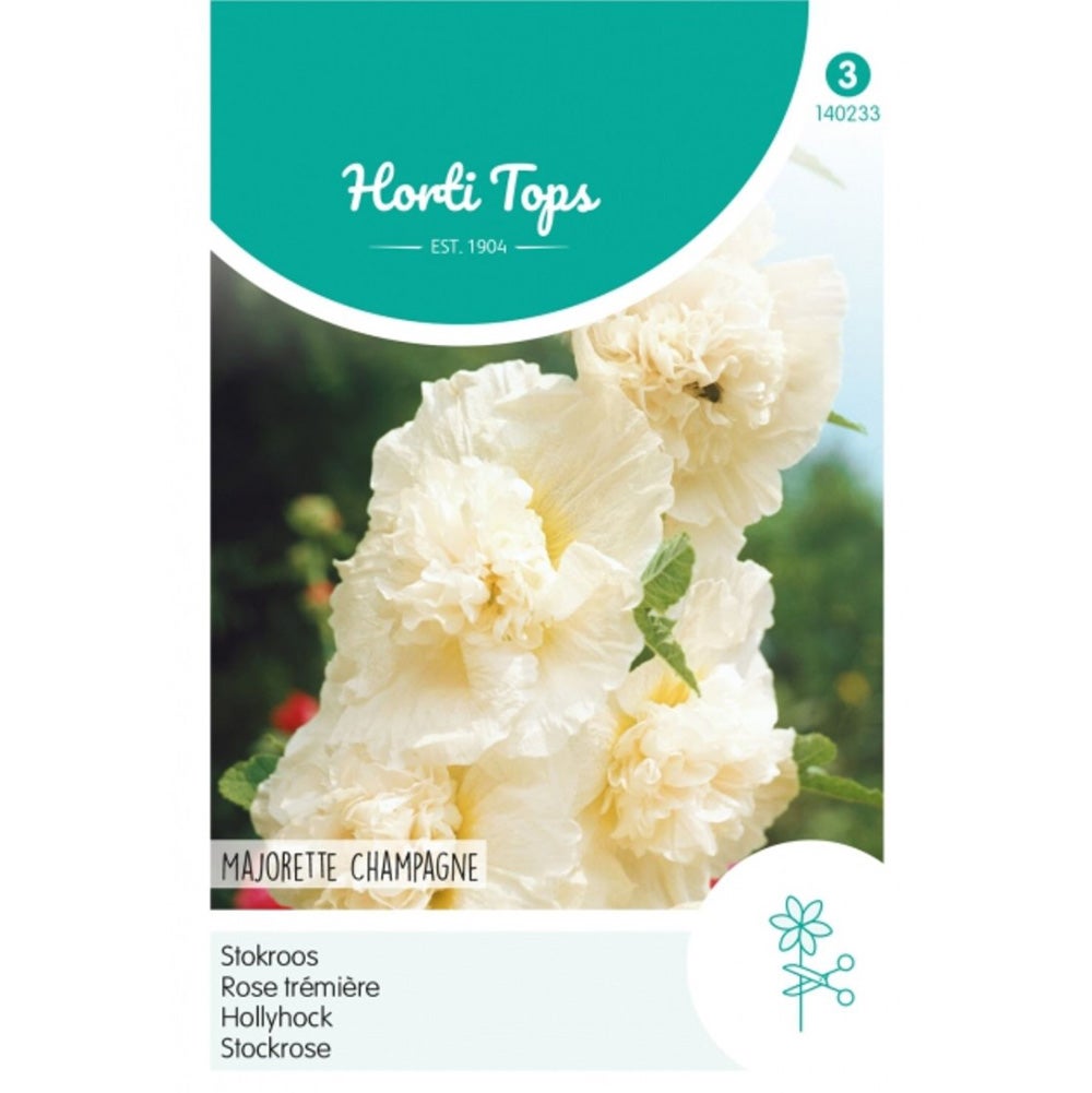 Alcea Majorette champagne (Stokroos) zaad Alcea Majorette champagne (Stokroos) zaad