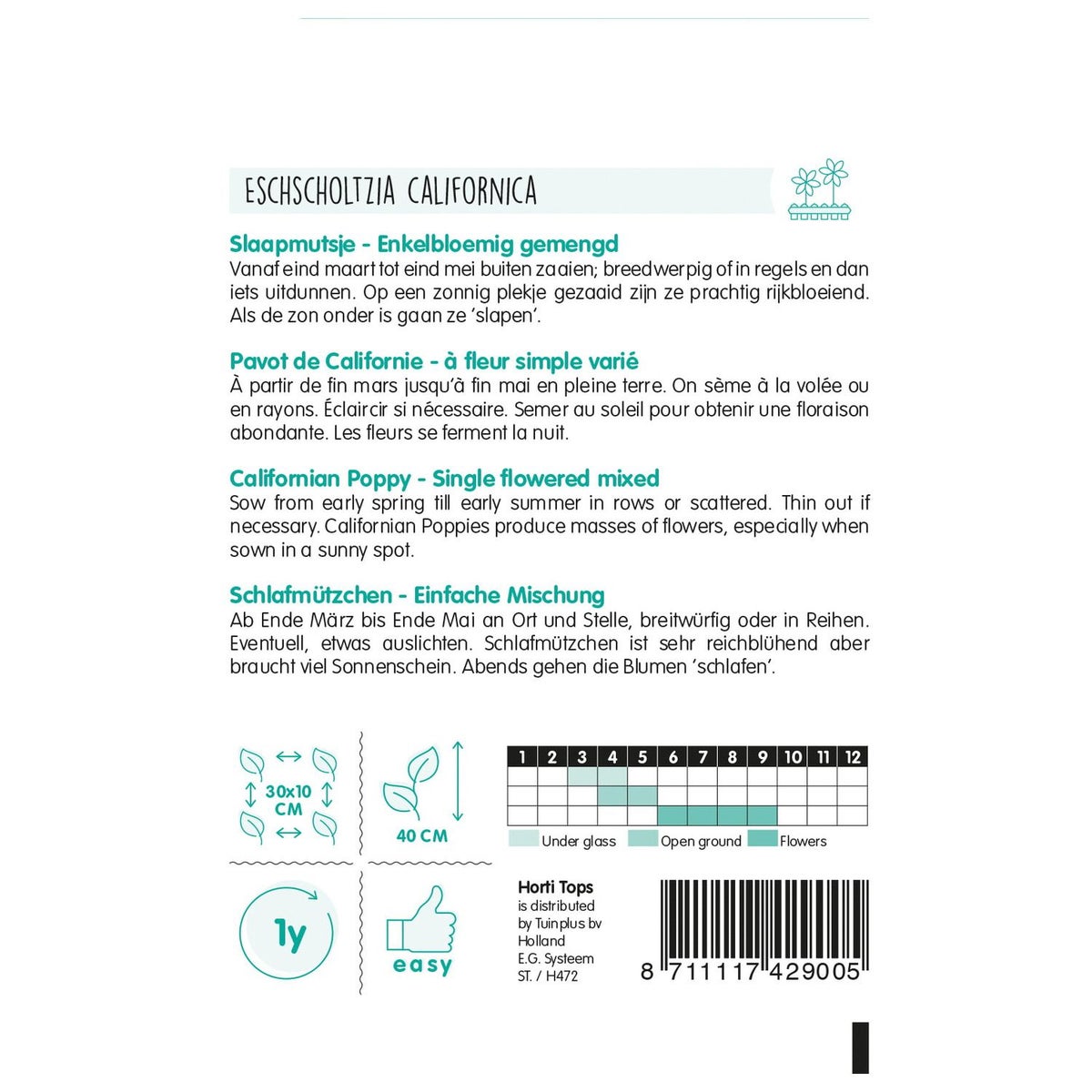 Slaapmutsje Enkelbloemig Mix Slaapmutsje Enkelbloemig Mix