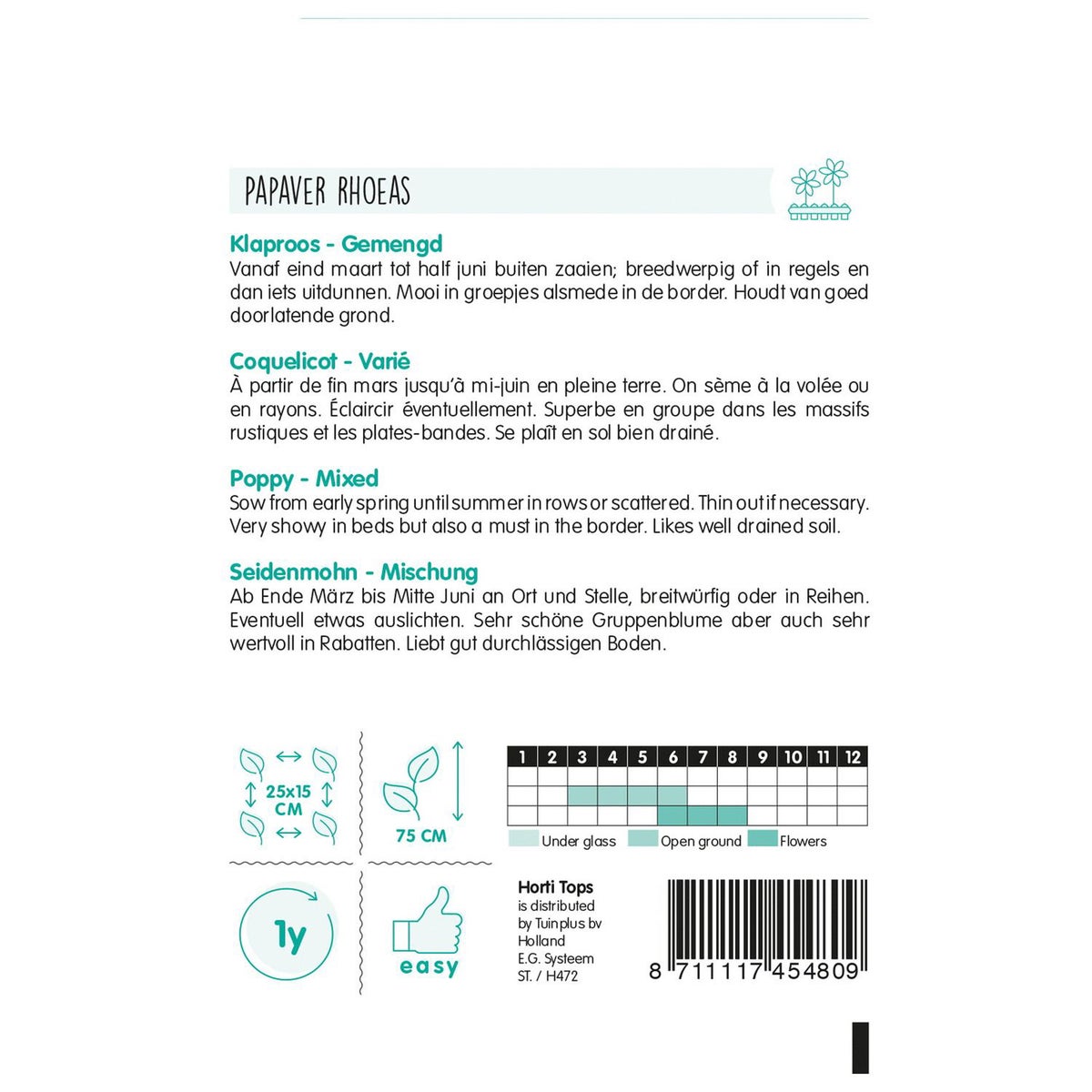 Klaproos mix Klaproos mix