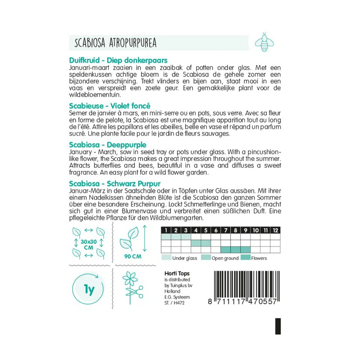 Duifkruid diep donkerpaars Duifkruid diep donkerpaars