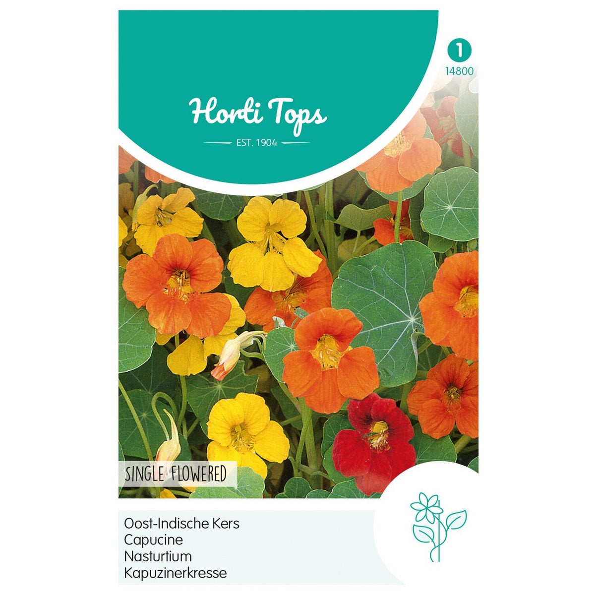 Oost-Indische Kers enkelbloemig mix Oost-Indische Kers enkelbloemig mix