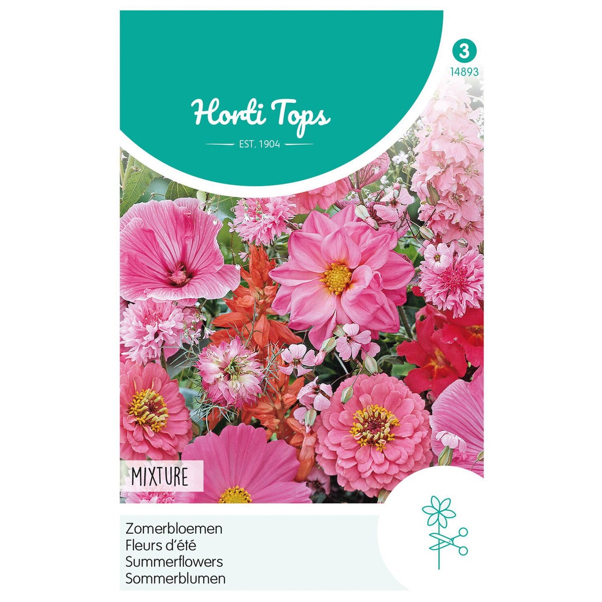 Zomerbloemen roze en rode tinten Zomerbloemen roze en rode tinten