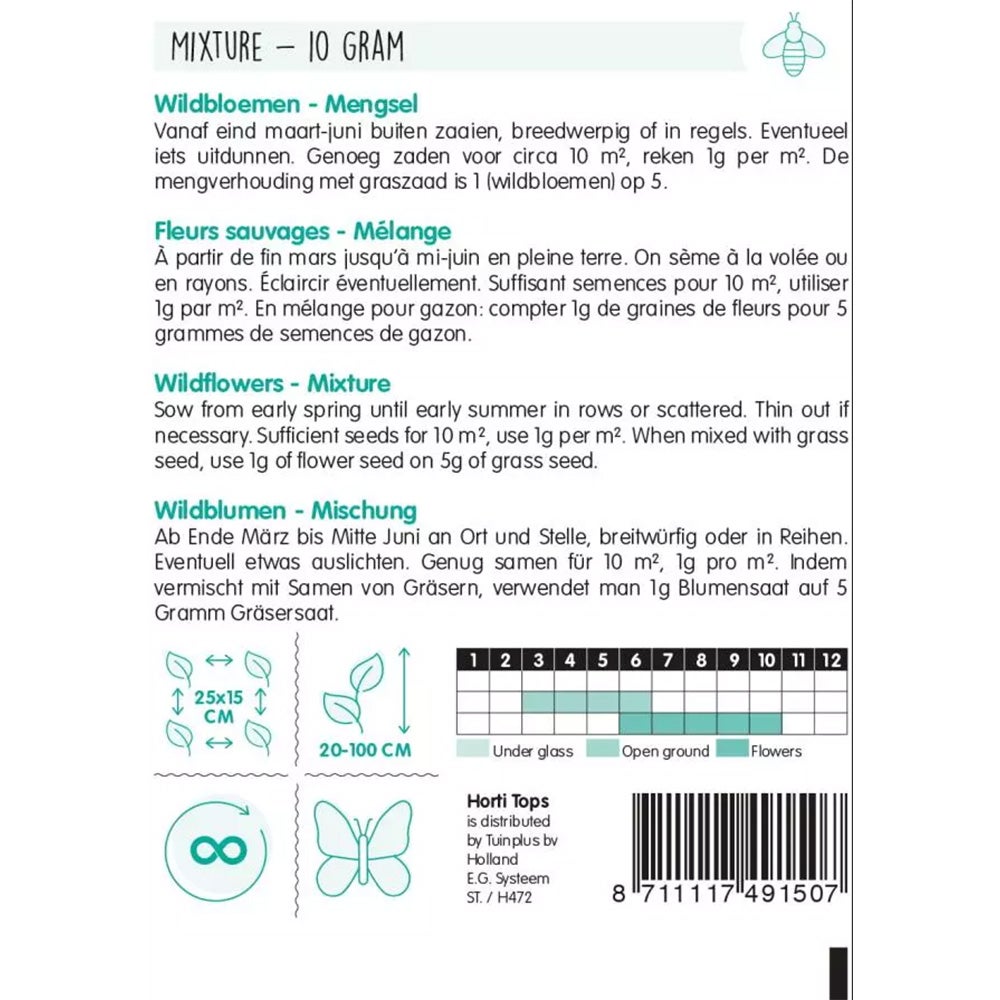 Wildbloemen mix 10g Wildbloemen mix 10g