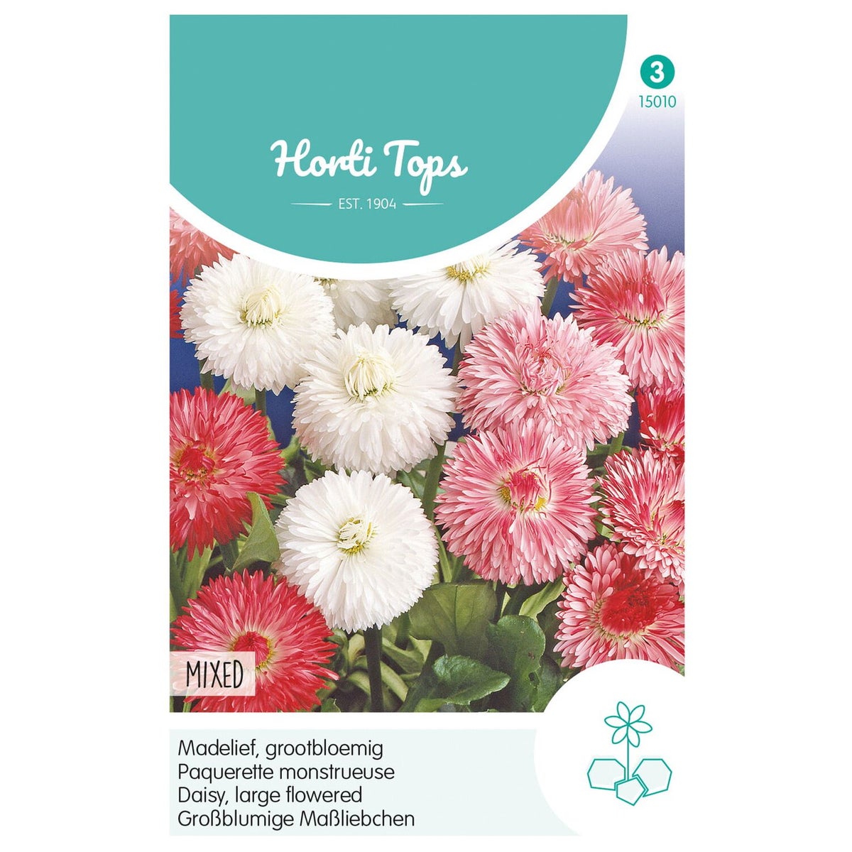 Madelief Monstrosa dubbelbloemig mix Madelief Monstrosa dubbelbloemig mix