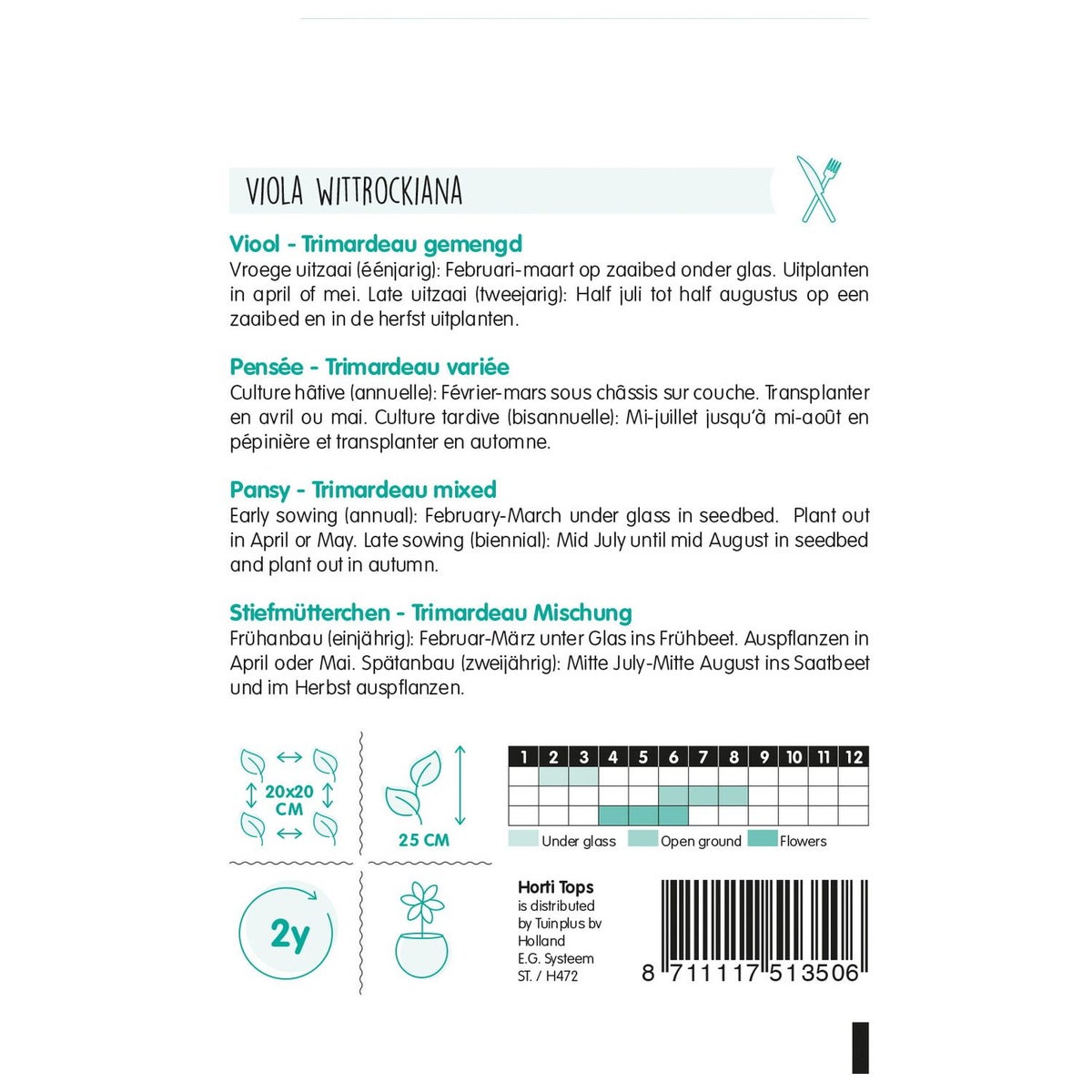 Viooltjes Trimardeau mix Viooltjes Trimardeau mix